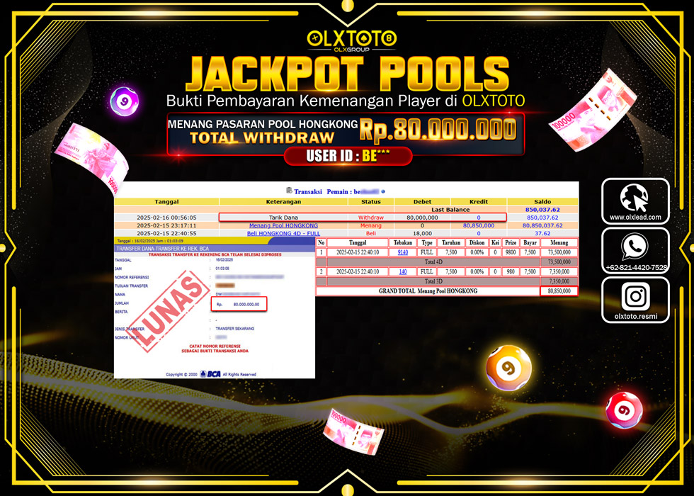 GADING69 JACKPOT TOGEL POOL HONGKONG Rp.80.000.000